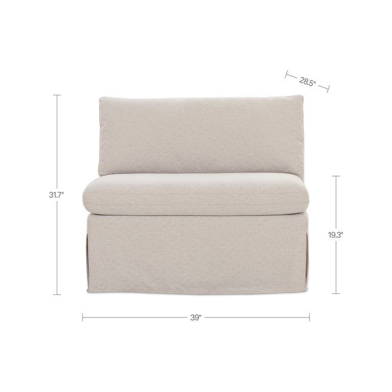FABLE SLIPCOVER DINING CHAIR AND HALF BEIGE