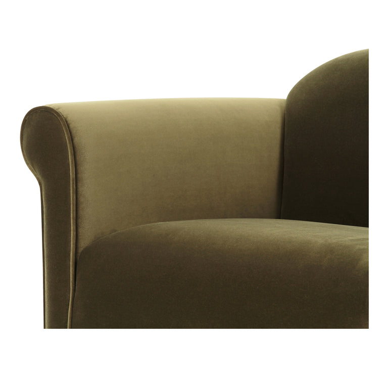 HARMONY ACCENT CHAIR DARK BROWN FAUX MOHAIR