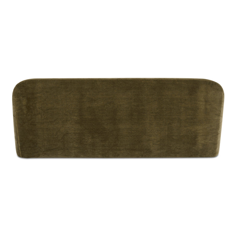 RIALTO SOFA DARK GREEN FAUX MOHAIR