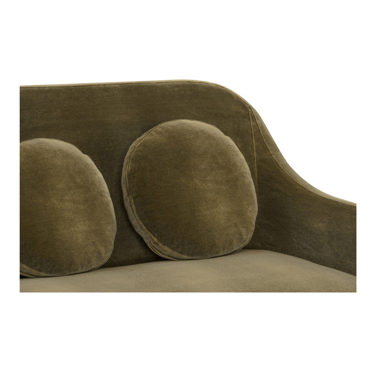 RIALTO SOFA DARK GREEN FAUX MOHAIR