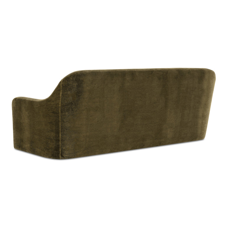 RIALTO SOFA DARK GREEN FAUX MOHAIR
