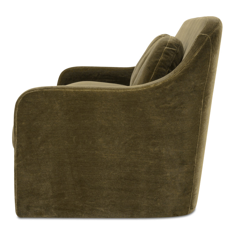 RIALTO SOFA DARK GREEN FAUX MOHAIR
