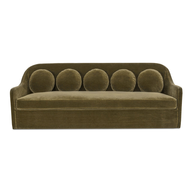 RIALTO SOFA DARK GREEN FAUX MOHAIR
