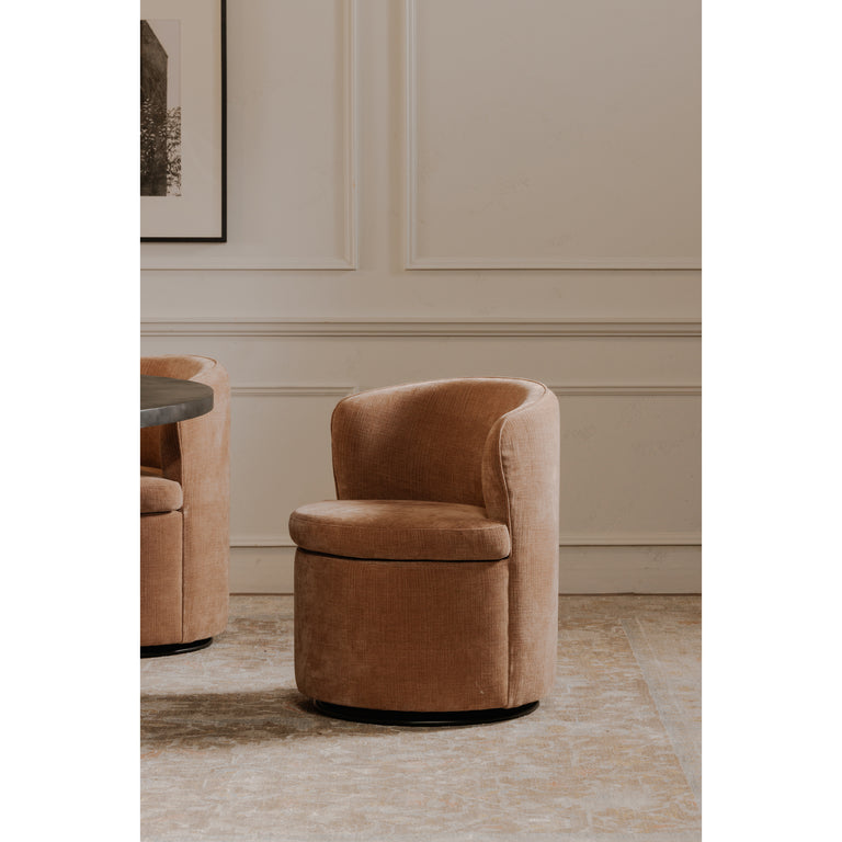 DANE SWIVEL DINING CHAIR FAUX GREEN MOHAIR