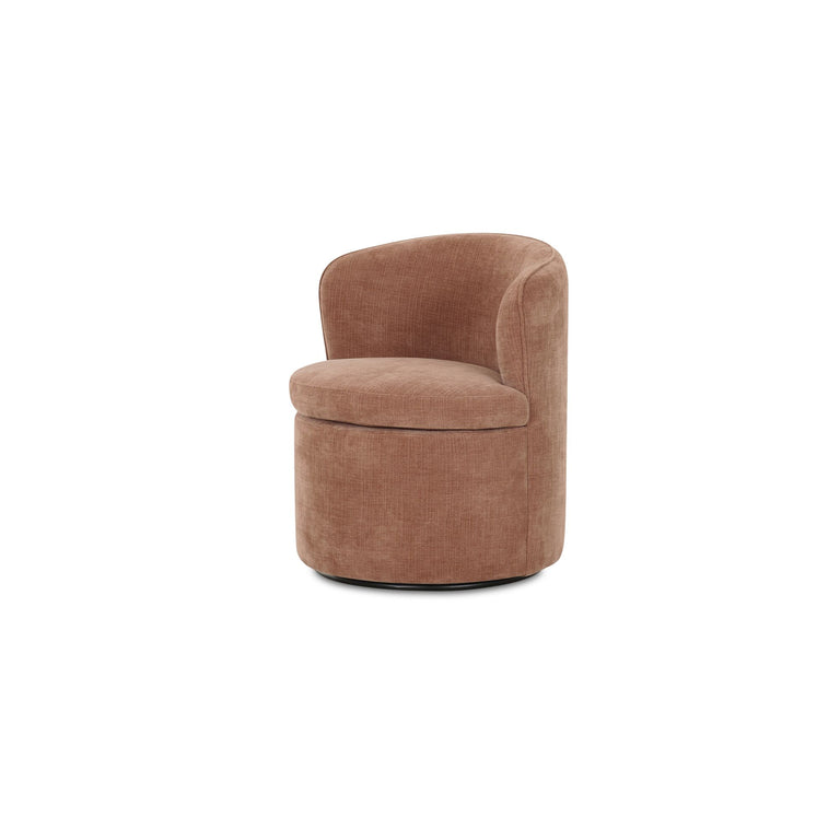 DANE SWIVEL DINING CHAIR FAUX GREEN MOHAIR