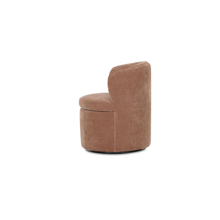 DANE SWIVEL DINING CHAIR FAUX GREEN MOHAIR