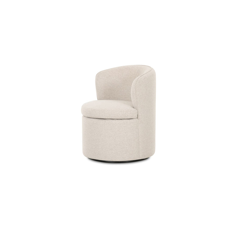 DANE SWIVEL DINING CHAIR FAUX GREEN MOHAIR