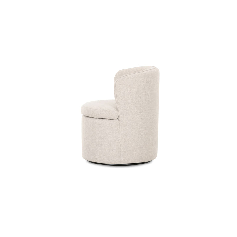 DANE SWIVEL DINING CHAIR FAUX GREEN MOHAIR