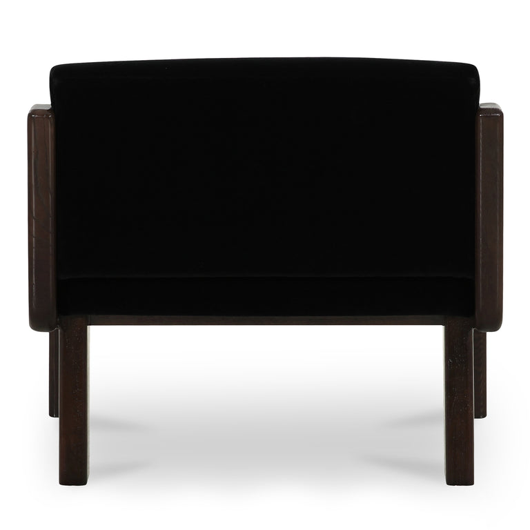 EDIE ACCENT CHAIR BLACK FAUX MOHAIR