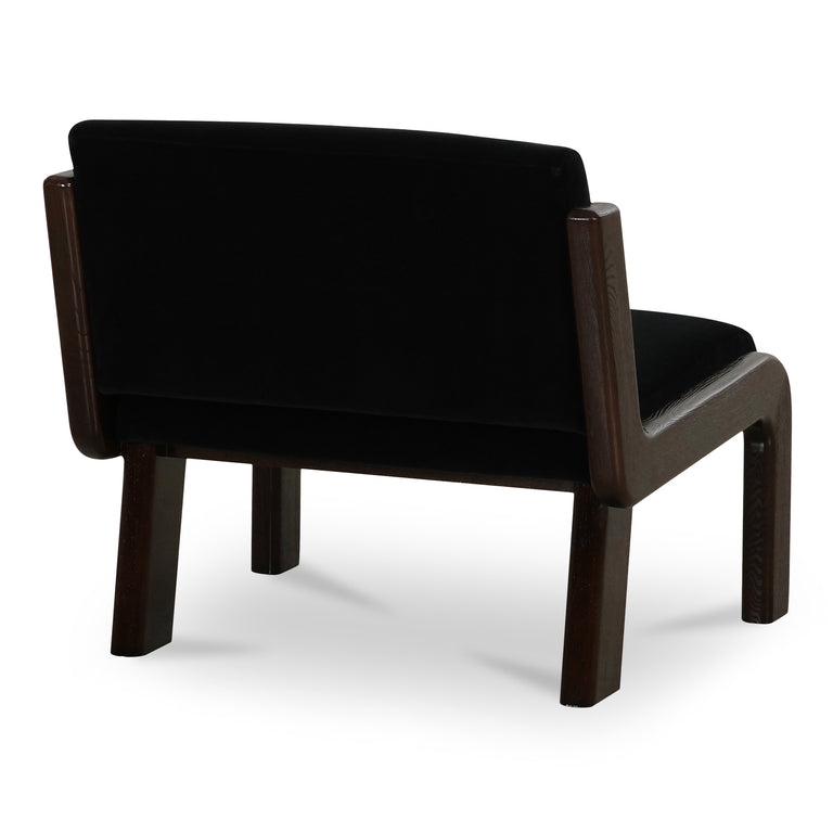 EDIE ACCENT CHAIR BLACK FAUX MOHAIR