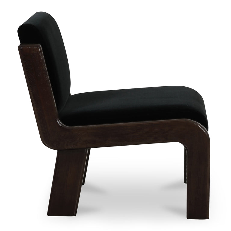 EDIE ACCENT CHAIR BLACK FAUX MOHAIR