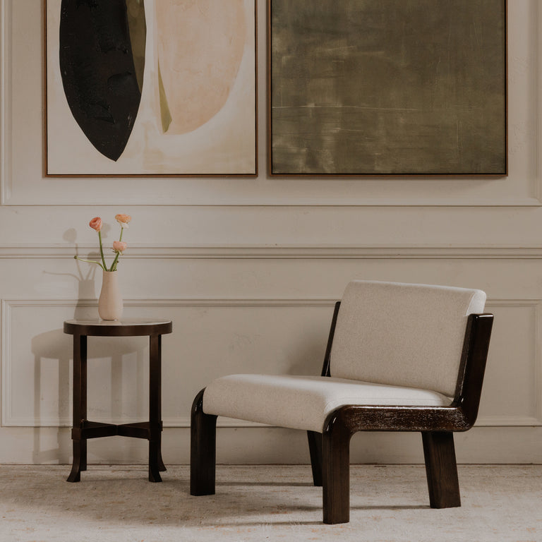 EDIE ACCENT CHAIR BLACK FAUX MOHAIR