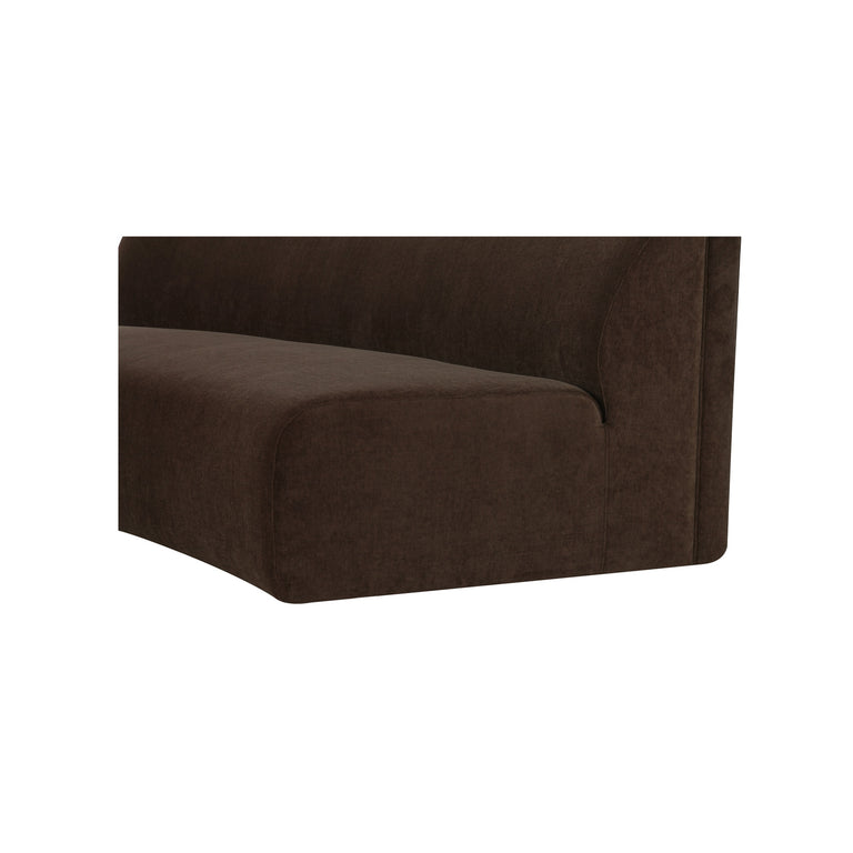 NAOMI CONCAVE SOFA DARK BROWN