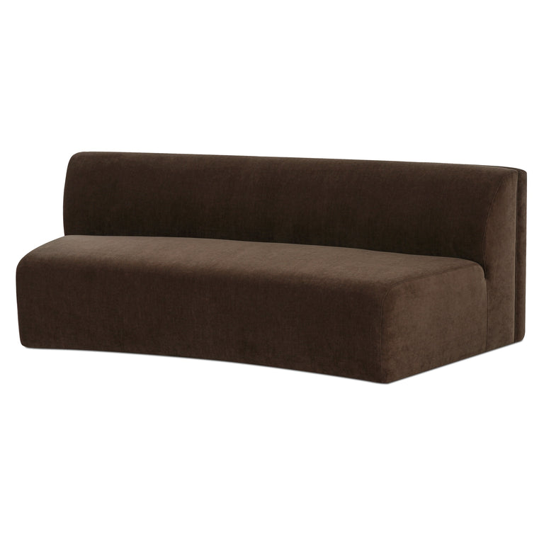 NAOMI CONCAVE SOFA DARK BROWN
