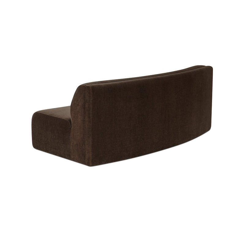 NAOMI CONCAVE SOFA DARK BROWN