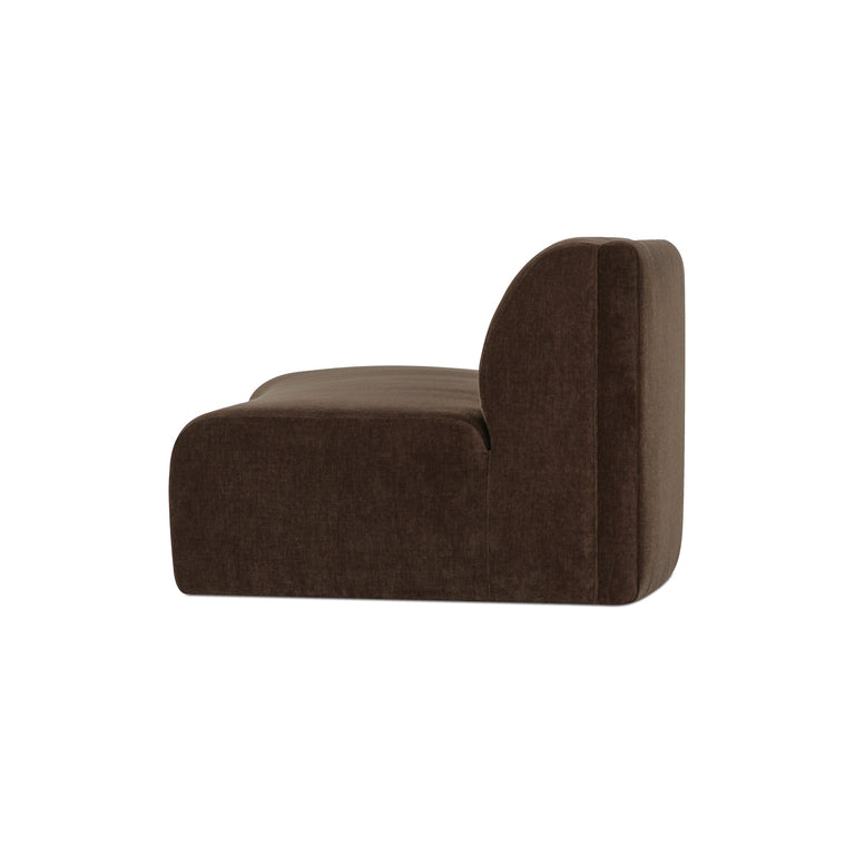 NAOMI CONCAVE SOFA DARK BROWN