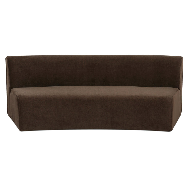 NAOMI CONCAVE SOFA DARK BROWN