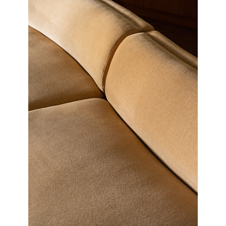 NAOMI CONCAVE SOFA DARK BROWN