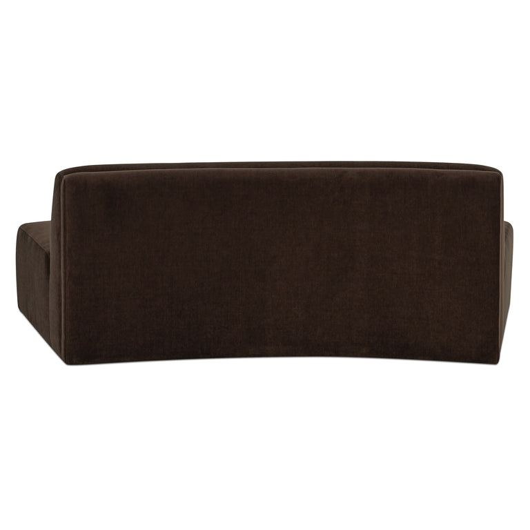 NAOMI CONCAVE SOFA DARK BROWN
