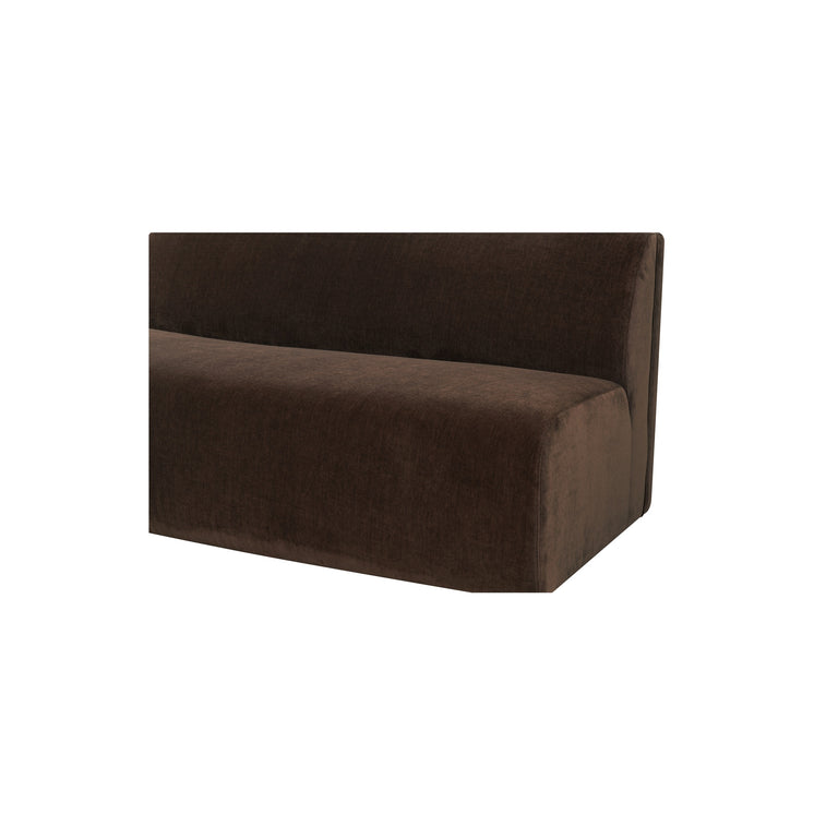 NAOMI CONCAVE SOFA DARK BROWN