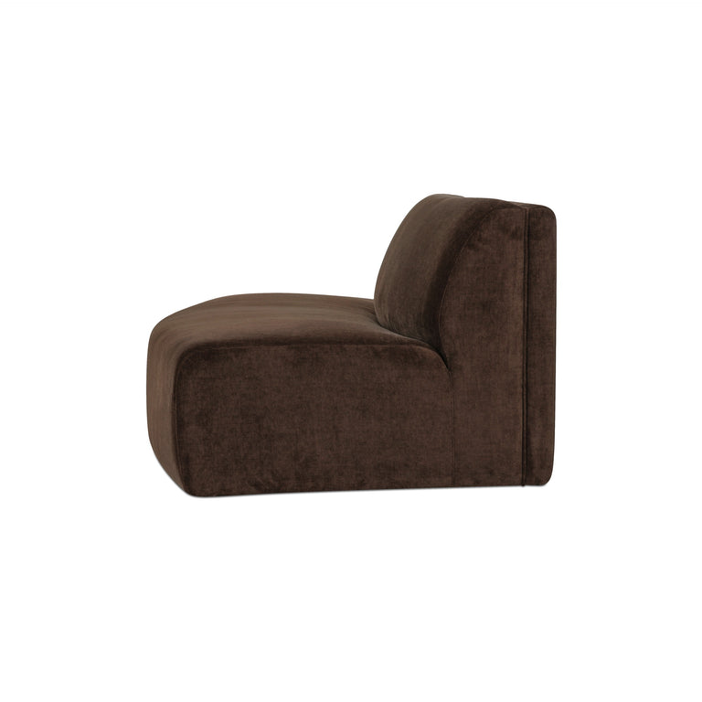 NAOMI CONCAVE SOFA DARK BROWN