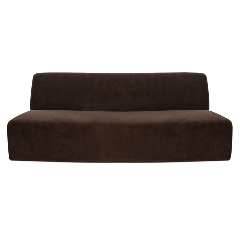 NAOMI CONCAVE SOFA DARK BROWN