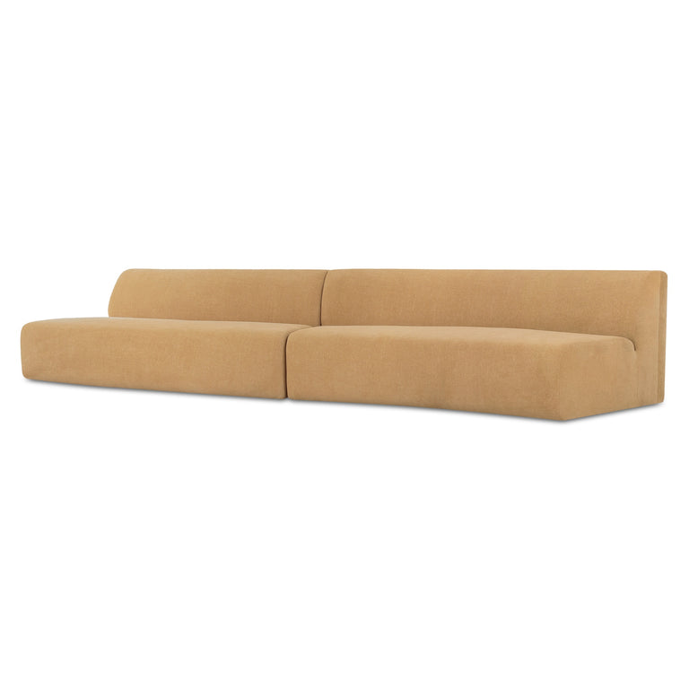 NAOMI 2 PIECE CONCAVE MODULAR SECTIONAL DARK BROWN