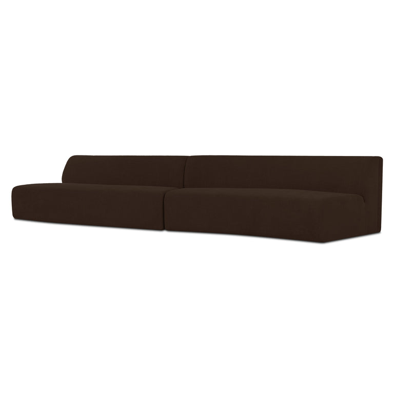 NAOMI 2 PIECE CONCAVE MODULAR SECTIONAL DARK BROWN