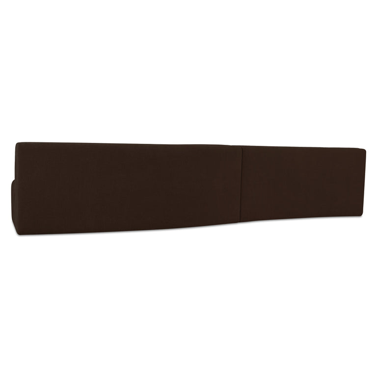 NAOMI 2 PIECE CONCAVE MODULAR SECTIONAL DARK BROWN