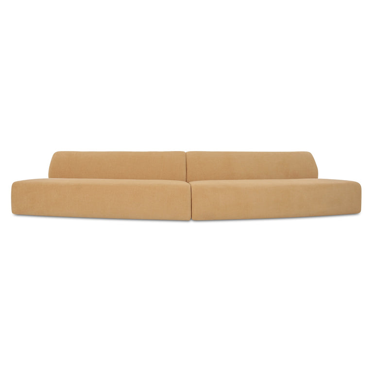 NAOMI 2 PIECE CONCAVE MODULAR SECTIONAL DARK BROWN