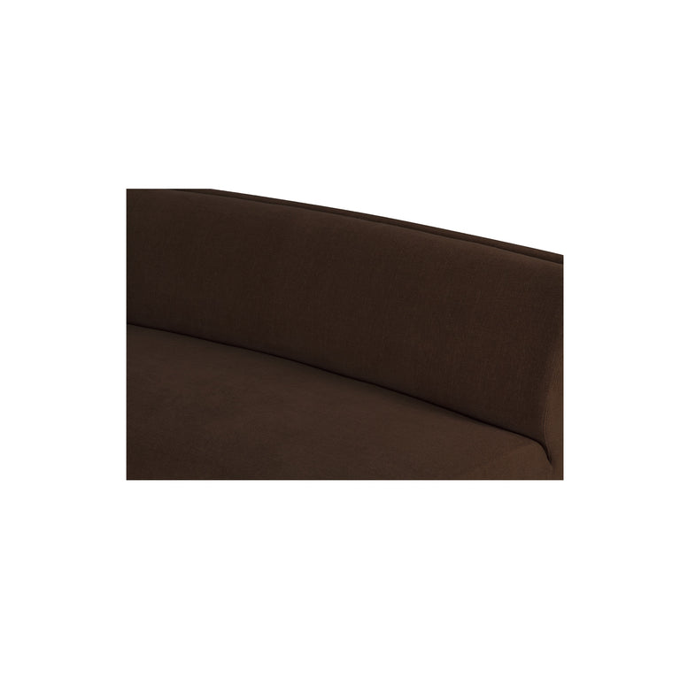 NAOMI 2 PIECE CONCAVE MODULAR SECTIONAL DARK BROWN