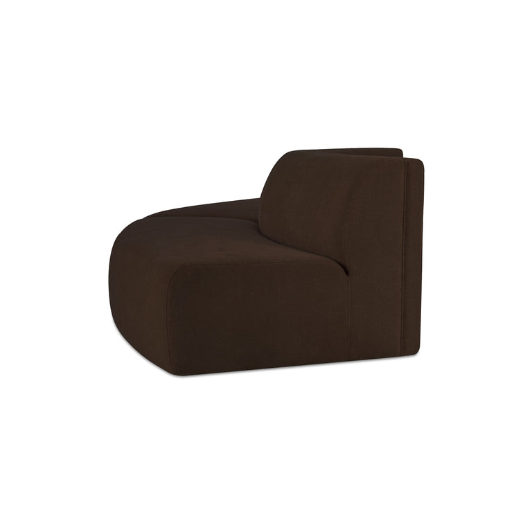 NAOMI 2 PIECE CONCAVE MODULAR SECTIONAL DARK BROWN