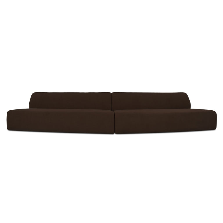 NAOMI 2 PIECE CONCAVE MODULAR SECTIONAL DARK BROWN