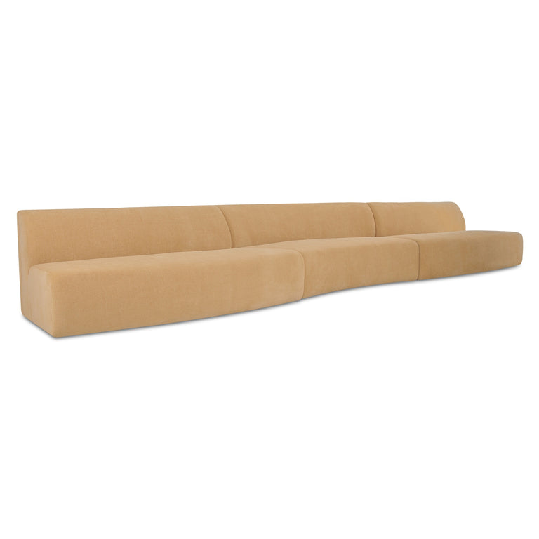 NAOMI 2 PIECE CONCAVE MODULAR SECTIONAL DARK BROWN