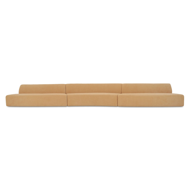 NAOMI 2 PIECE CONCAVE MODULAR SECTIONAL DARK BROWN