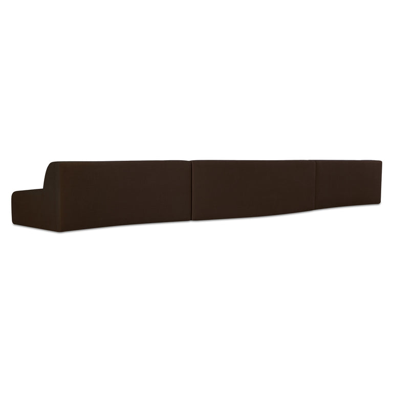 NAOMI 2 PIECE CONCAVE MODULAR SECTIONAL DARK BROWN