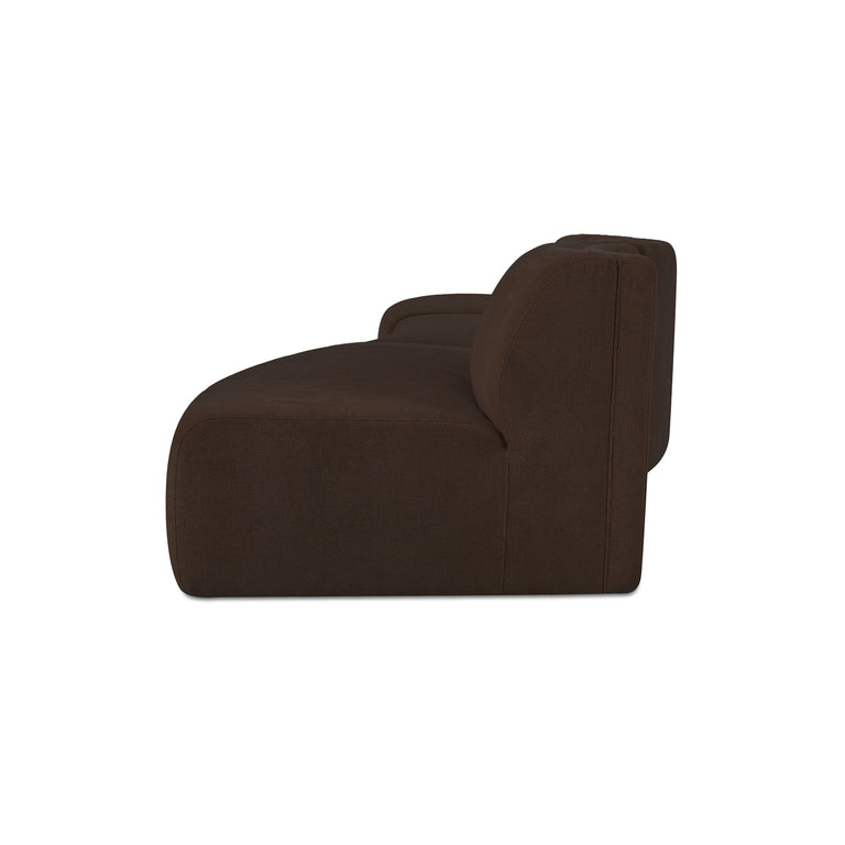 NAOMI 2 PIECE CONCAVE MODULAR SECTIONAL DARK BROWN