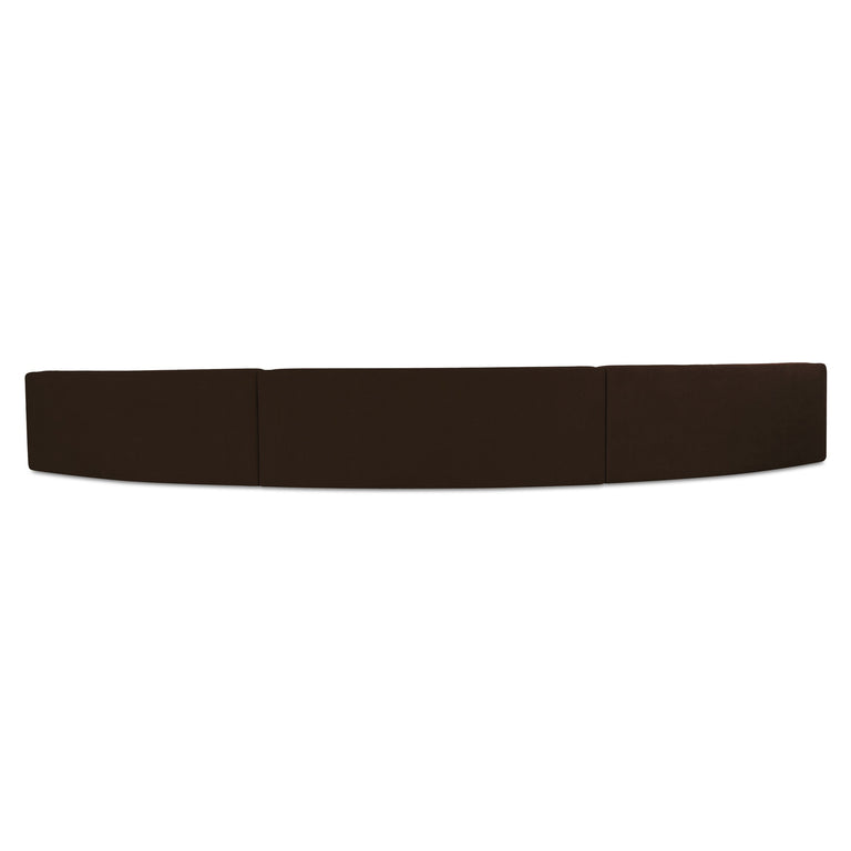 NAOMI 2 PIECE CONCAVE MODULAR SECTIONAL DARK BROWN
