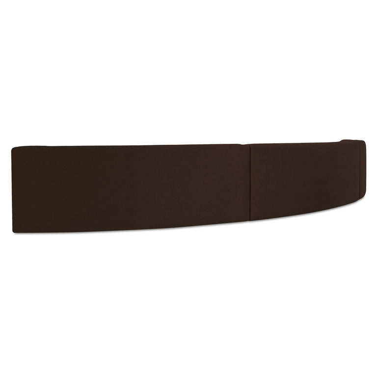 NAOMI 2 PIECE CONCAVE MODULAR SECTIONAL DARK BROWN