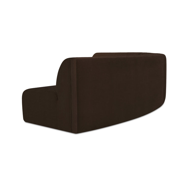 NAOMI 2 PIECE CONCAVE MODULAR SECTIONAL DARK BROWN