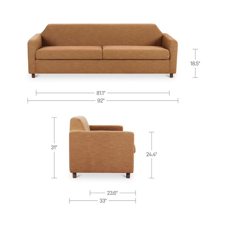 FINCH SOFA SOFT BROWN