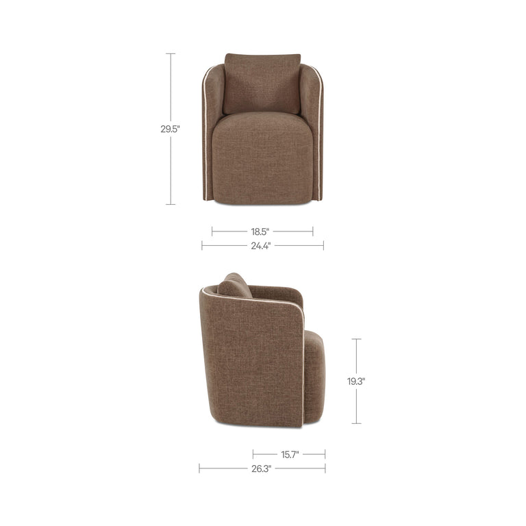CECIL DINING CHAIR DARK BROWN