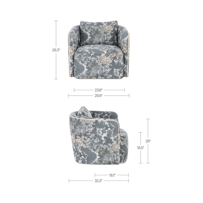 CECIL ACCENT CHAIR LIGHT BLUE