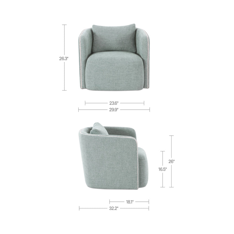 CECIL ACCENT CHAIR LIGHT BLUE