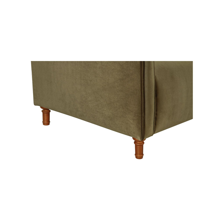 HARMONY SOFA DARK BROWN FAUX MOHAIR