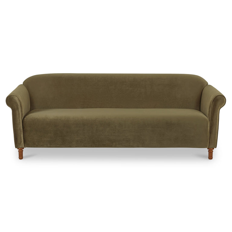 HARMONY SOFA DARK BROWN FAUX MOHAIR