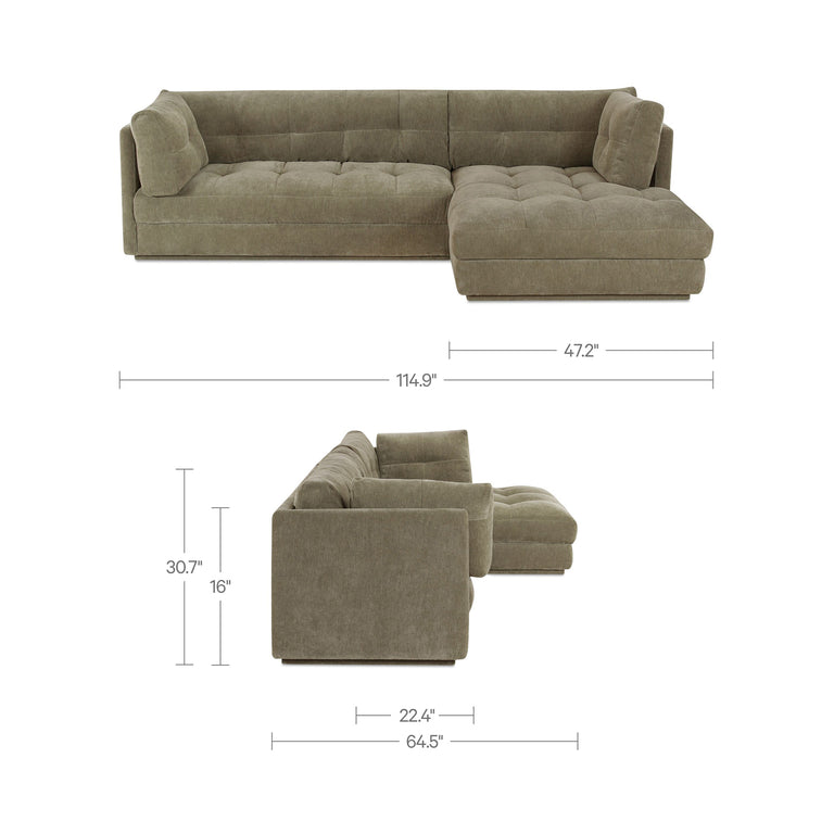 MISCHA LEFT SECTIONAL LIGHT BEIGE