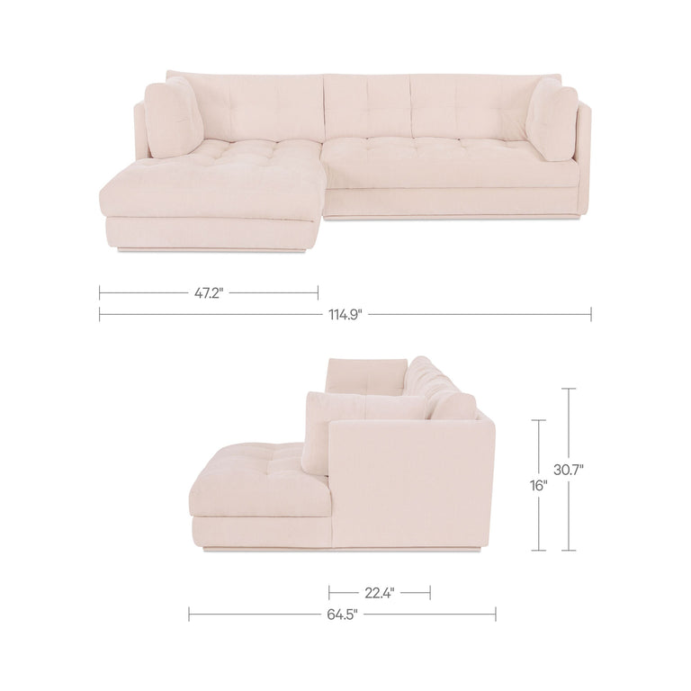 MISCHA LEFT SECTIONAL LIGHT BEIGE
