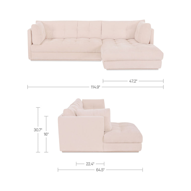 MISCHA LEFT SECTIONAL LIGHT BEIGE