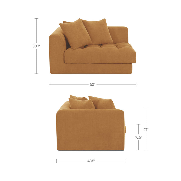 DAVIE CORNER CHAIR GOLDEN YELLOW